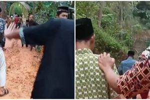 Penampakan lokasi menuju acara kondangan ini serasa tantangan di Ninja Warrior, bikin tamu ketar-ketir