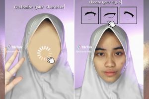 Bagai main game, tutorial makeup look anime ala wanita ini out of the box banget