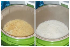 Tanpa perlu bahan tambahan, ini trik menanak nasi supaya tak berwarna kuning dan cepat basi