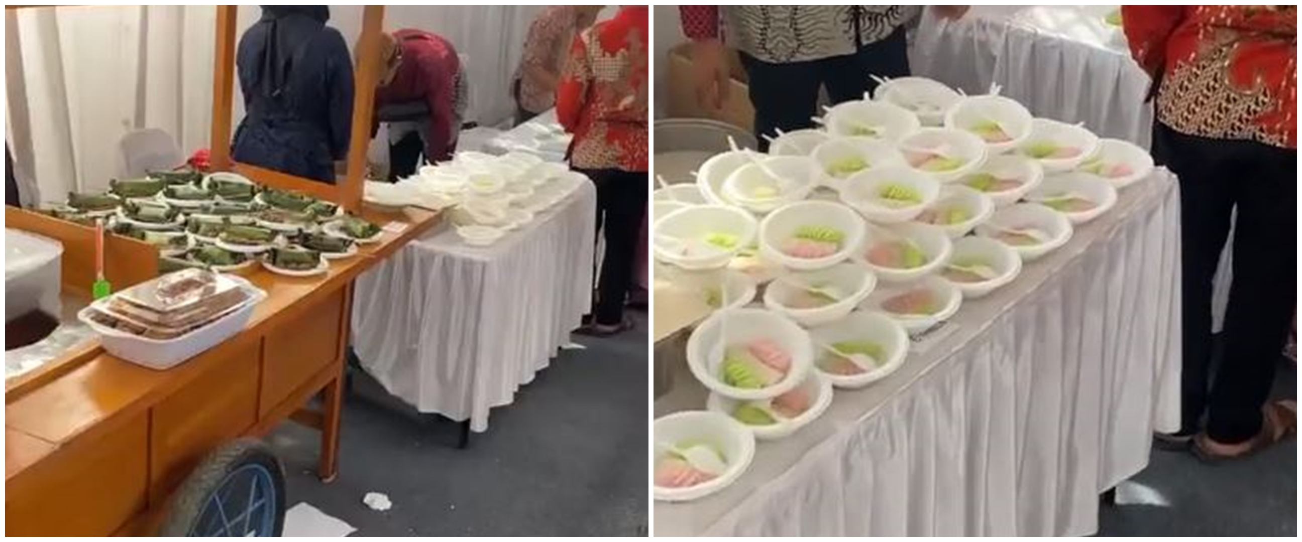 Potret kondangan dengan menu nggak biasa ini bikin full senyum, makanannya bak festival jajanan