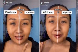 Potret hasil makeup Rp 100 ribu versus Rp 6 jutaan, endingnya susah dibedakan