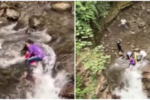 Aksi heroik kakak selamatkan adik yang hampir terjatuh ke jurang ini bikin deg-degan sampai akhir 