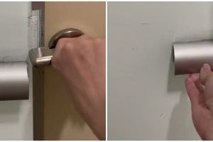 Salah desain pada kunci pintu toilet ini sukses bikin bingung, konsepnya gimana sih?
