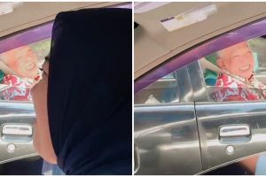 Momen menegangkan dua pengendara mobil papasan di jalan sempit ini endingnya malah bikin ketawa