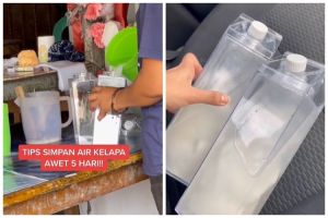 Bukan di freezer, ini trik menyimpan air kelapa agar tak cepat basi hingga 5 hari