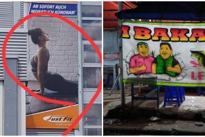 11 Potret kocak kesalahan gambar pada spanduk ini bikin gagal fokus, desainernya lupa ngopi