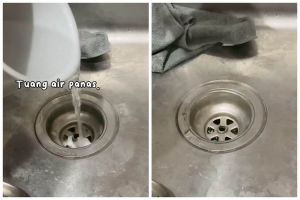 Nggak perlu digosok, ini cara praktis hilangkan bau tidak sedap di bak cuci piring pakai 2 bahan dapur