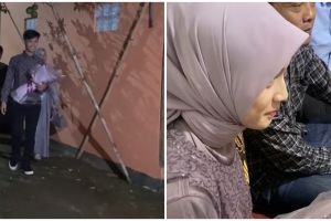 Momen lamaran sepasang kekasih ini tanpa dekorasi dan MUA profesional, begini potret khidmatnya