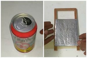 Cuma pakai kaleng bekas, begini cara mudah bikin parutan keju yang awet dan tidak mudah patah