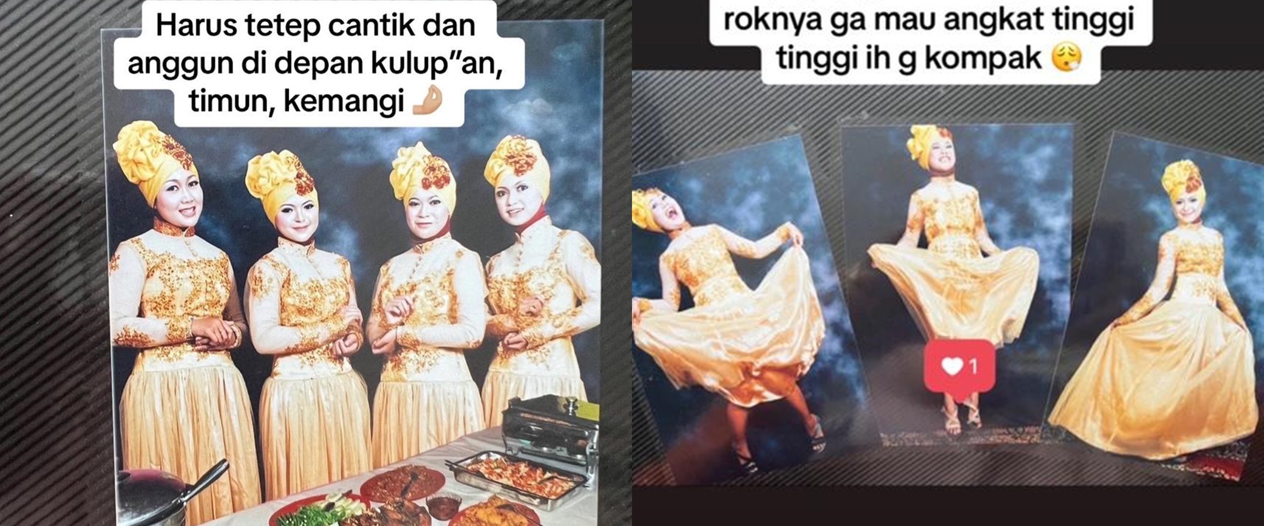 Wanita ini unggah potret lawas saat terima tamu di nikahan, 9 fotonya bikin nggak bisa tahan tawa