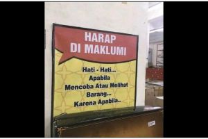 11 Potret kocak imbauan ini tulisannya nggak lengkap, bacanya jadi bingung