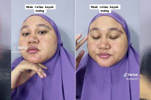 Bukan sulap bukan sihir, transformasi wanita pipi chubby usai makeup ini auto bilang 'kok bisa'?