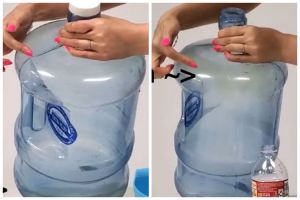 Tanpa sitrun atau kerikil, begini trik bersihkan lumut dan noda kuning di galon pakai 1 bahan dapur