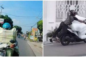 Begini nasib kurir kalau kejar target bawa barang segambreng, 11 potret kocaknya bikin ngelus dada