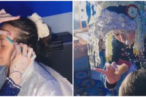 Irit nggak perlu bayar MUA karena pilih rias mertua sendiri, hasilnya dikira kembaran pengantin