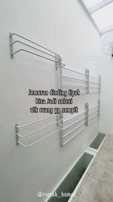 Anti rebutan dinding dengan tetangga, ini trik mudah bikin jemuran untuk rumah sempit