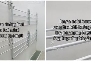 Anti rebutan dinding dengan tetangga, ini trik mudah bikin jemuran untuk rumah sempit