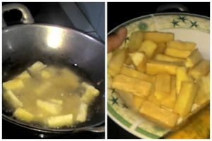 Bukan direbus atau digoreng dua kali, ini cara cepat membuat singkong goreng agar renyah dan merekah