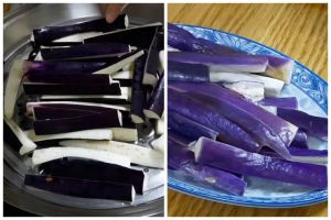 Tak perlu direndam air garam, begini cara jitu mengukus terong agar warnanya tetap ungu cerah