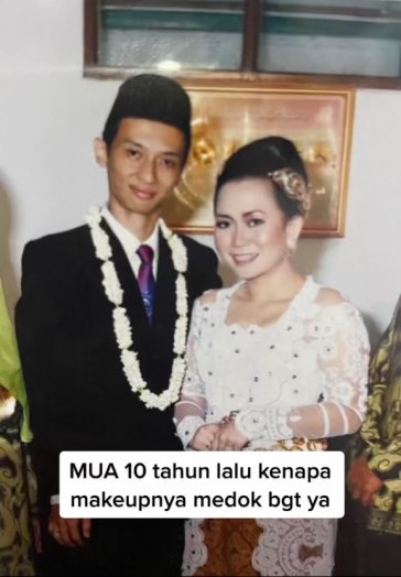 Wajah medok pas akad, pasutri makeup ulang buat foto usai 11 tahun menikah, bedanya bak bumi langit
