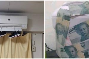 11 Potret kocak orang mengeringkan barang ini idenya di luar nurul, ada-ada saja