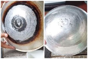 Tanpa baking soda dan sitrun, begini cara ampuh membersihkan kerak hitam di pantat wajan