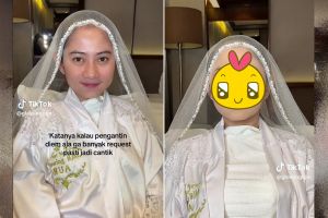 Gara-gara salah pilih softlens, wanita di-makeup jadi pengantin ini bikin warganet senam jantung