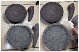 Cara mudah membedakan cobek batu asli dan palsu, tanpa perlu direndam air berhari-hari