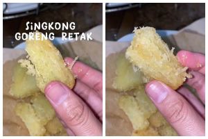Tanpa tambahan es batu, ini cara mudah bikin singkong goreng yang merekah dan renyah tahan lama