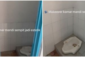 7 Potret kamar mandi sempit direnovasi jadi elit, estetik tapi baknya bikin salah fokus