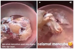 Auto lunak dalam 15 menit, ini cara jitu mencairkan daging ayam beku cuma pakai 2 bahan