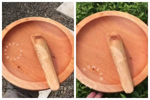 Bukan pakai sabun cuci piring, ini trik mencuci cobek kayu agar bebas jamur pakai 1 bahan dapur