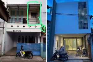 11 Transformasi rumah dua lantai zaman dulu direnovasi pol-pol-an, hasilnya bikin pengin punya rumah