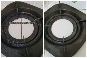 Tanpa direndam air, ini cara cepat membersihkan kerak tungku kompor gas cuma 10 menit
