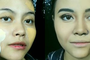 Bukti makeup itu ajaib, wanita ini recreate makeup Raffi & Nagita dalam satu wajah, hasilnya keren pol
