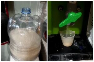 Cuma bermodal barang bekas, dispenser beras antikutu ala bapak-bapak ini kreatif sekaligus bikin kagum