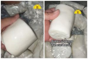 Bukan direndam air garam, begini cara menyimpan singkong kupas agar tak menghitam hingga 1 bulan