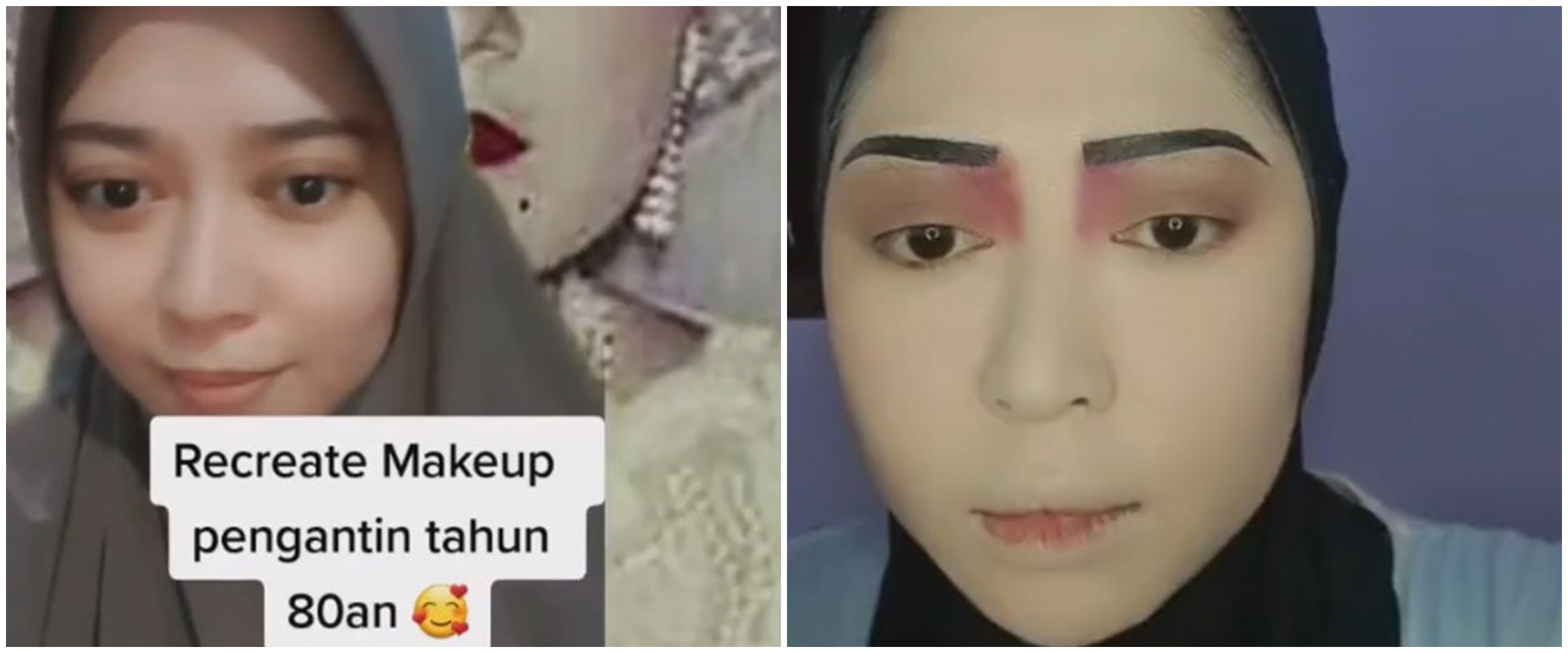 Wanita ini recreate makeup pengantin India jadul era 80-an vs sekarang, hasilnya bak langit dan bumi