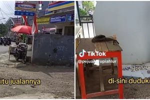 Pedagang keliling ini punya trik pantau gerobak dari jauh, nggak perlu khawatir ninggalin dagangan