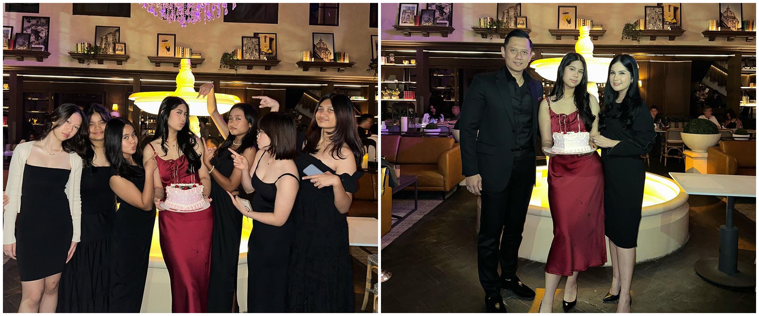 8 Momen birthday dinner Almira Yudhoyono bareng teman dekat, pesonanya anggun pakai dress