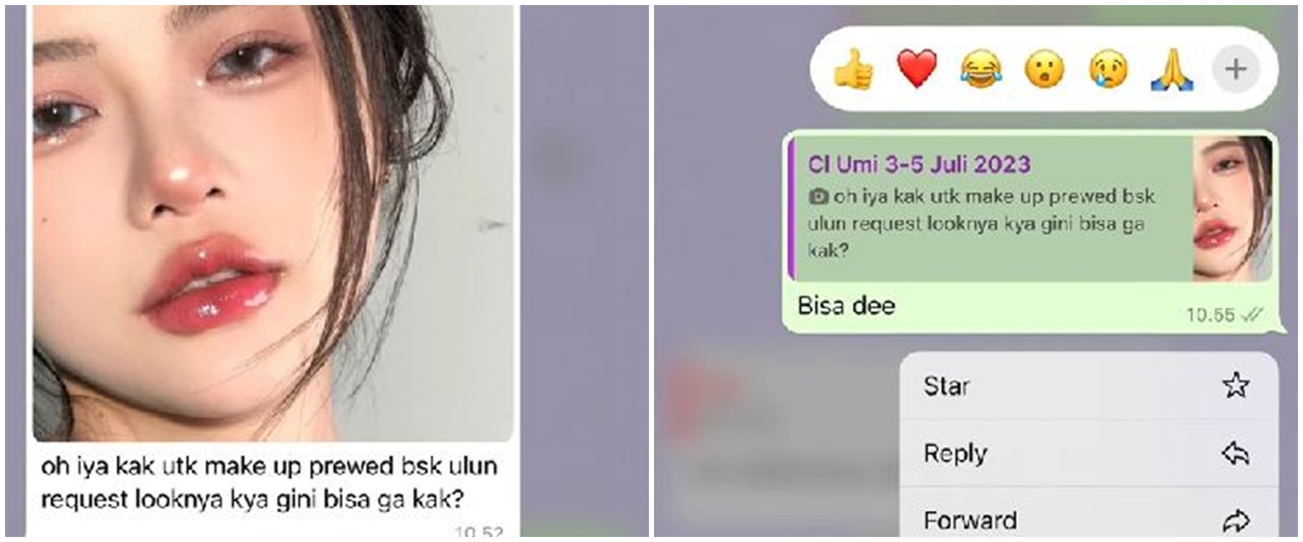 Calon pengantin ini request-nya antimainstream, minta MUA makeup ala douyin hasilnya di luar dugaan