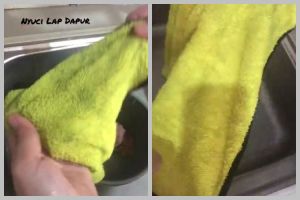 Tanpa perlu dikucek, ini cara praktis bersihkan lap dapur dari noda minyak