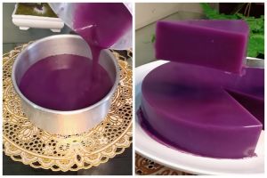 Trik bikin puding ubi ungu agar teksturnya lebih lembut dan lumer di mulut, cuma pakai 1 bahan
