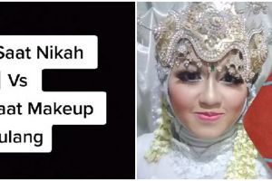 2 Tahun menyesal gegara riasan jelek, wanita ini makeup ulang buat foto pengantin, hasilnya manglingi