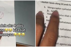 Wanita ini bacakan jawaban kocak adiknya yang masih SD saat ujian, kok bisa kepikiran ya?