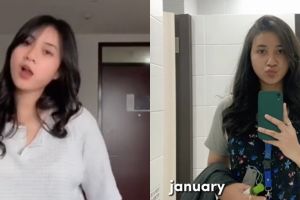 Sampai dikira beda orang, perubahan tubuh dan wajah wanita sebelum dan saat hamil ini bikin kaget