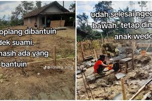 Perjuangan pasangan bangun rumah tanpa tukang ini bikin salut, material dimakan rayap tetap lanjut