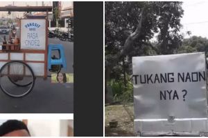11 Tulisan lucu pedagang keliling ini bukannya bikin lapar malah bikin puyeng, niat promosi nggak sih?