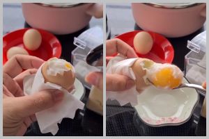 Lebih hemat gas, ini trik bikin telur rebus 3/4 matang yang cantik dan antigagal buat topping makanan