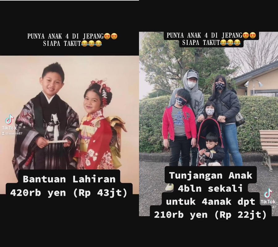 Definisi banyak anak banyak rezeki, WNI punya 4 anak dari lahir hingga gede dibiayai pemerintah Jepang